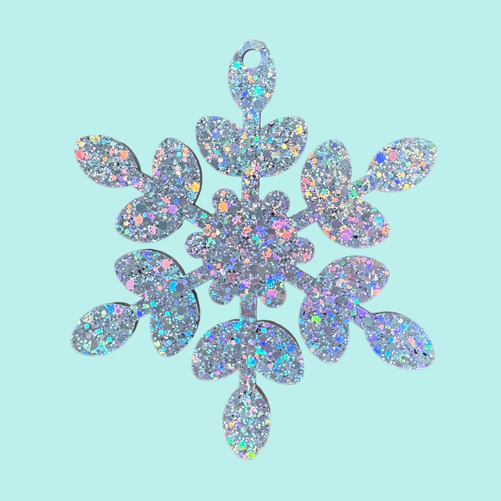 Aurora Bloom - Holographic Acrylic Ornament - Bluepop Art