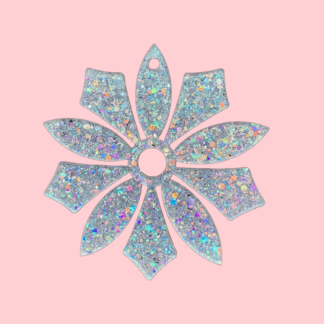 Aurora Bloom - Holographic Acrylic Ornament - Bluepop Art